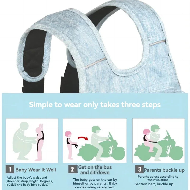 Ceinture de sécurité pour moto pour enfants, sangle anti-chute, protection pour enfants