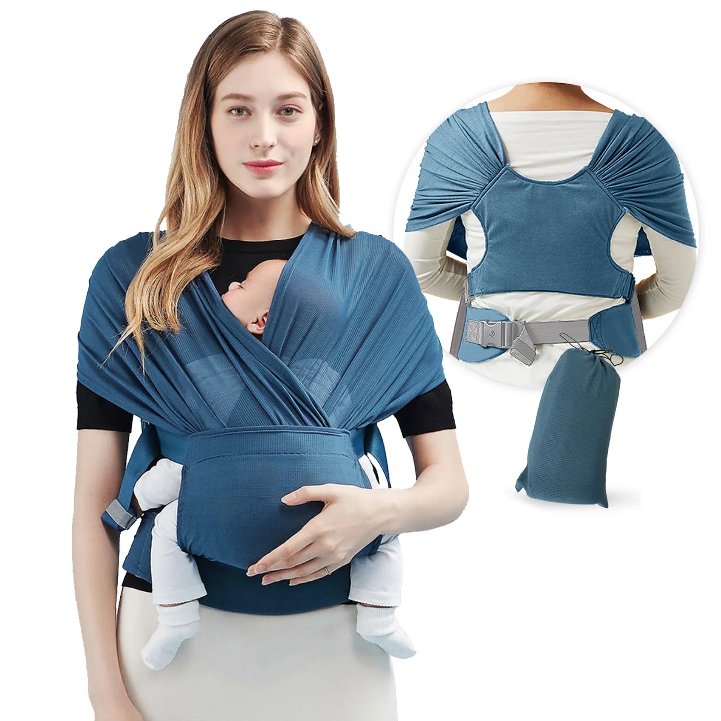 Ceinture Sangle Ergonomique pour Nouveau-Né, Ceinture Ronde Ajustable, pour Bébé de 0 à 24 Mois