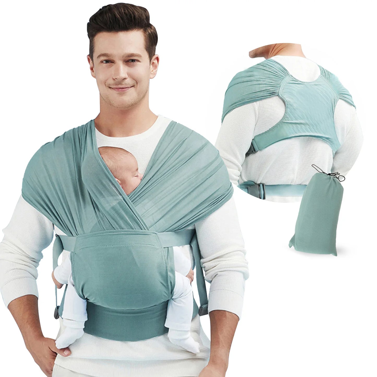 Ceinture Sangle Ergonomique pour Nouveau-Né, Ceinture Ronde Ajustable, pour Bébé de 0 à 24 Mois