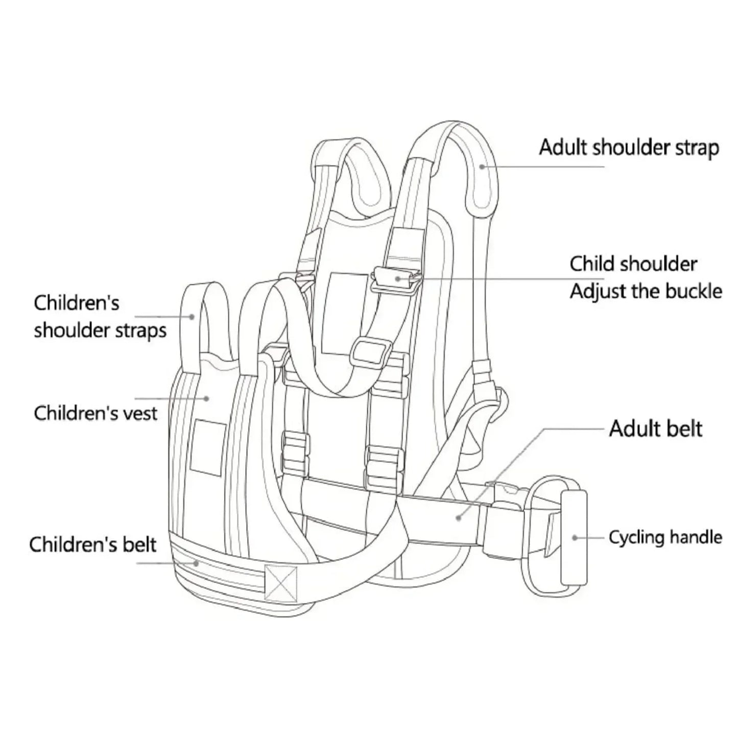 Ceinture de sécurité réglable pour moto pour enfants, siège anti-chute pour enfant, ceinture de sécurité moulée, accessoires de moto