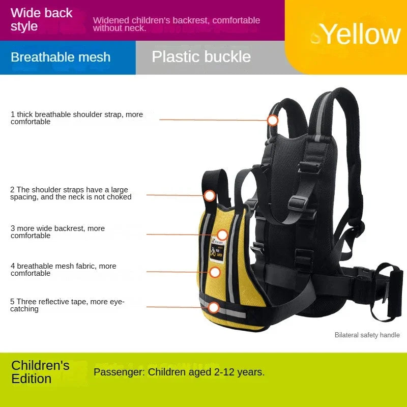 Ceinture de sécurité de moto réglable pour enfants, accessoires de moto pour enfant