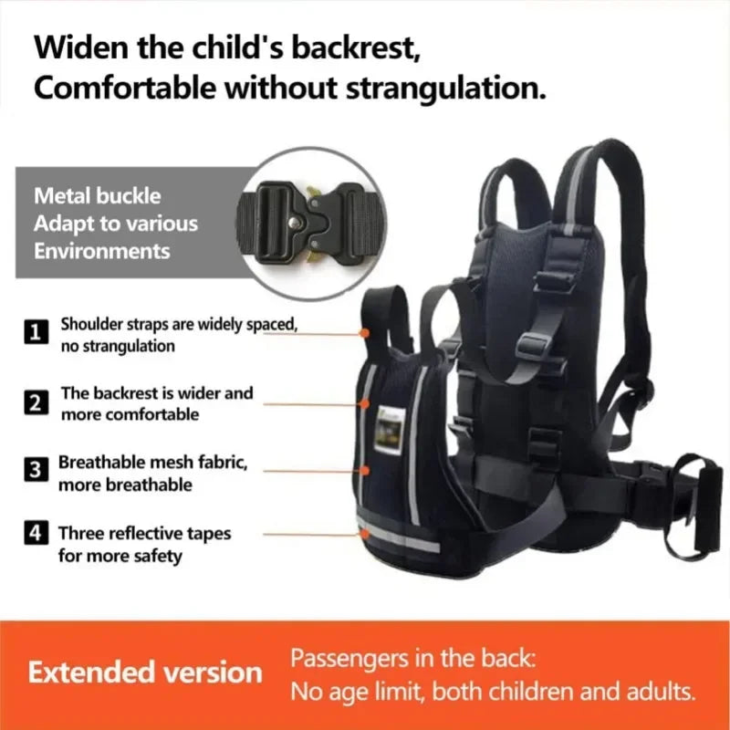 Ceinture de sécurité de moto réglable pour enfants, accessoires de moto pour enfant