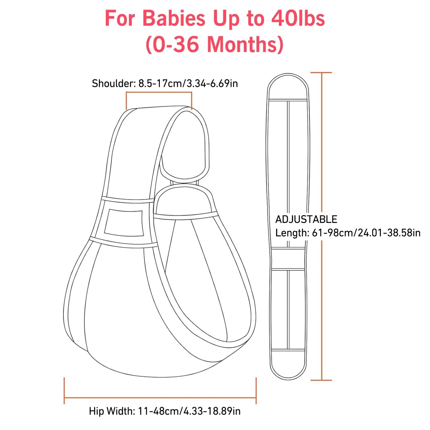 Ceinture Sangle bébé réglable, légère pour nouveau - né et tout - petit, avec ventilation en maille 0 à 2 ans - Bebechoupinou