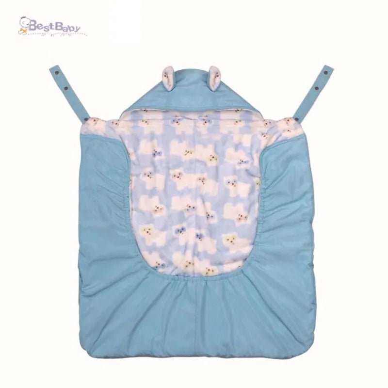 Housse à capuche Oreilles Souris Cape imperméable en velours pour bébé, couverture chaude d'hiver - Bebechoupinou