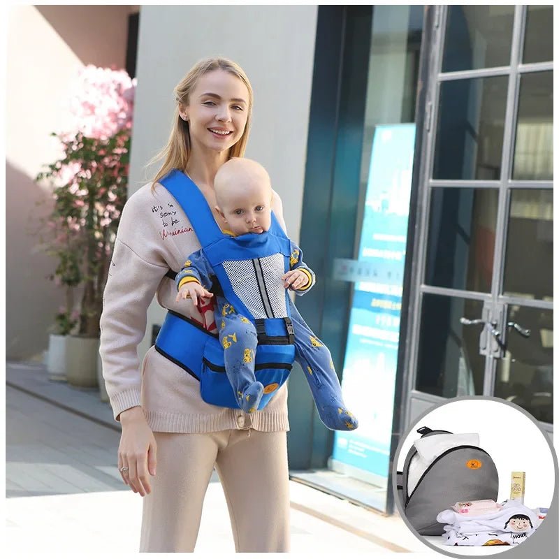 Porte - bébé avec siège de hanche et soutien lombaire - Bebechoupinou