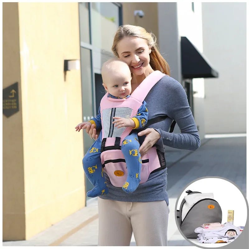 Porte - bébé avec siège de hanche et soutien lombaire - Bebechoupinou