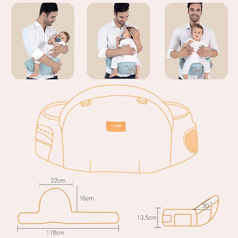 Porte - bébé Coton - Tabouret Porte - Bébé de 9 à 20 kgs - Bebechoupinou