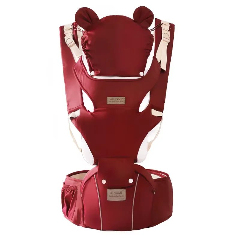 Porte - bébé sac à dos bretelles pour enfant de 0 à 36 mois avec chapeau coupe - vent et bandes lumineuses - Bebechoupinou