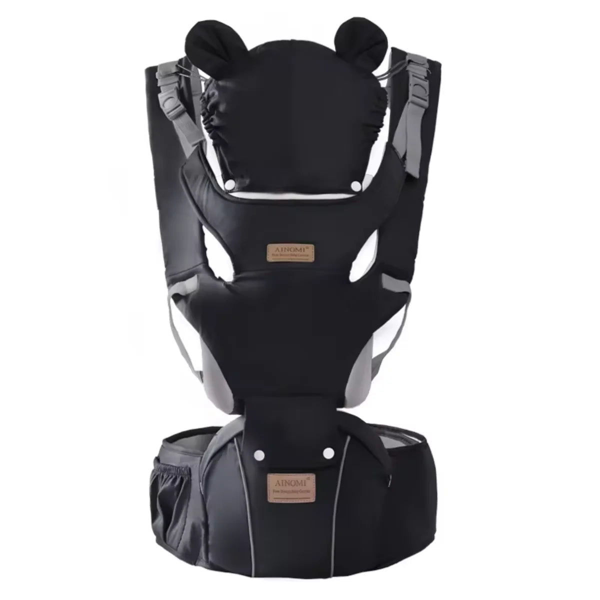 Porte - bébé sac à dos bretelles pour enfant de 0 à 36 mois avec chapeau coupe - vent et bandes lumineuses - Bebechoupinou