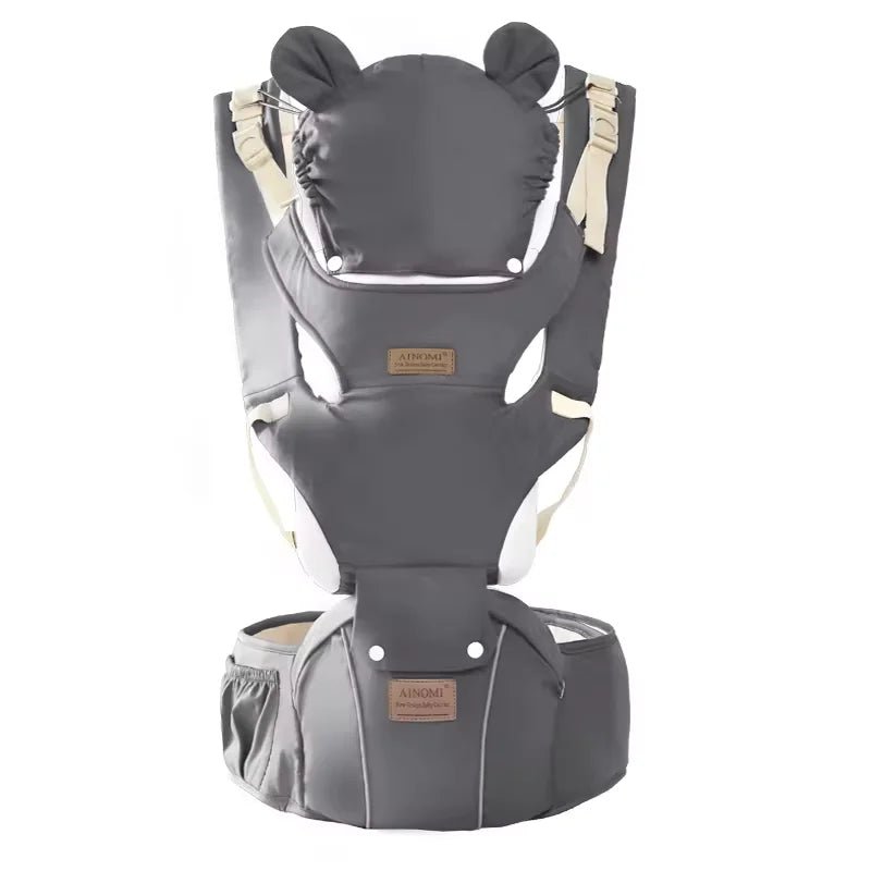 Porte - bébé sac à dos bretelles pour enfant de 0 à 36 mois avec chapeau coupe - vent et bandes lumineuses - Bebechoupinou