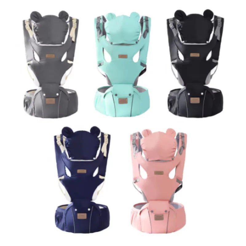 Porte - bébé sac à dos bretelles pour enfant de 0 à 36 mois avec chapeau coupe - vent et bandes lumineuses - Bebechoupinou