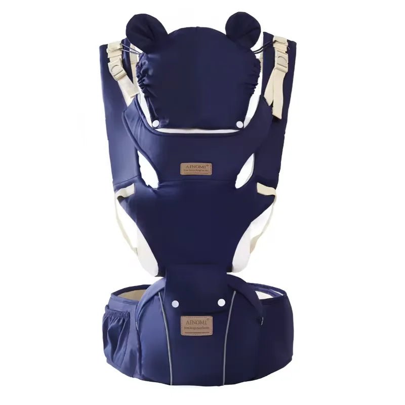 Porte - bébé sac à dos bretelles pour enfant de 0 à 36 mois avec chapeau coupe - vent et bandes lumineuses - Bebechoupinou