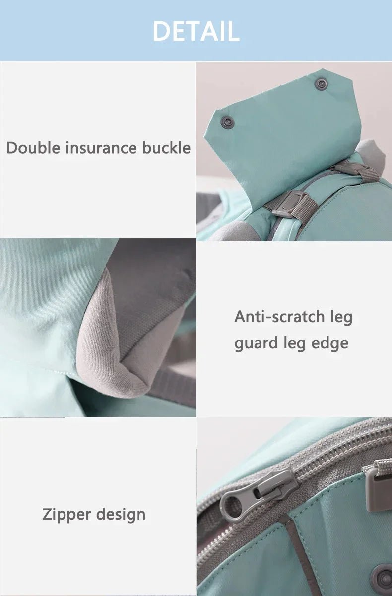 Porte - bébé sac à dos bretelles pour enfant de 0 à 36 mois avec chapeau coupe - vent et bandes lumineuses - Bebechoupinou