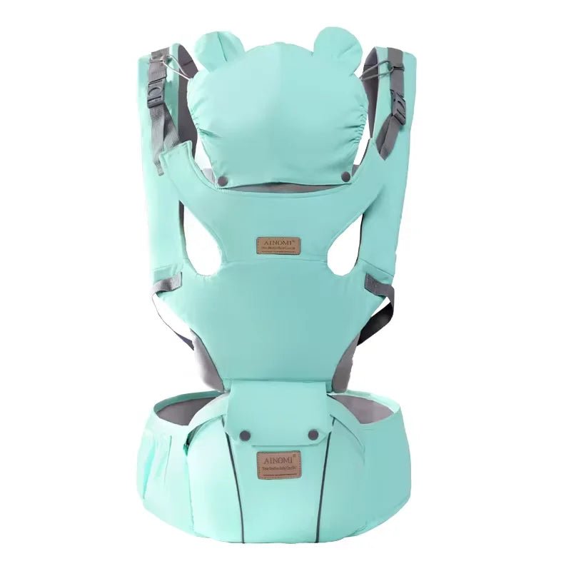Porte - bébé sac à dos bretelles pour enfant de 0 à 36 mois avec chapeau coupe - vent et bandes lumineuses - Bebechoupinou