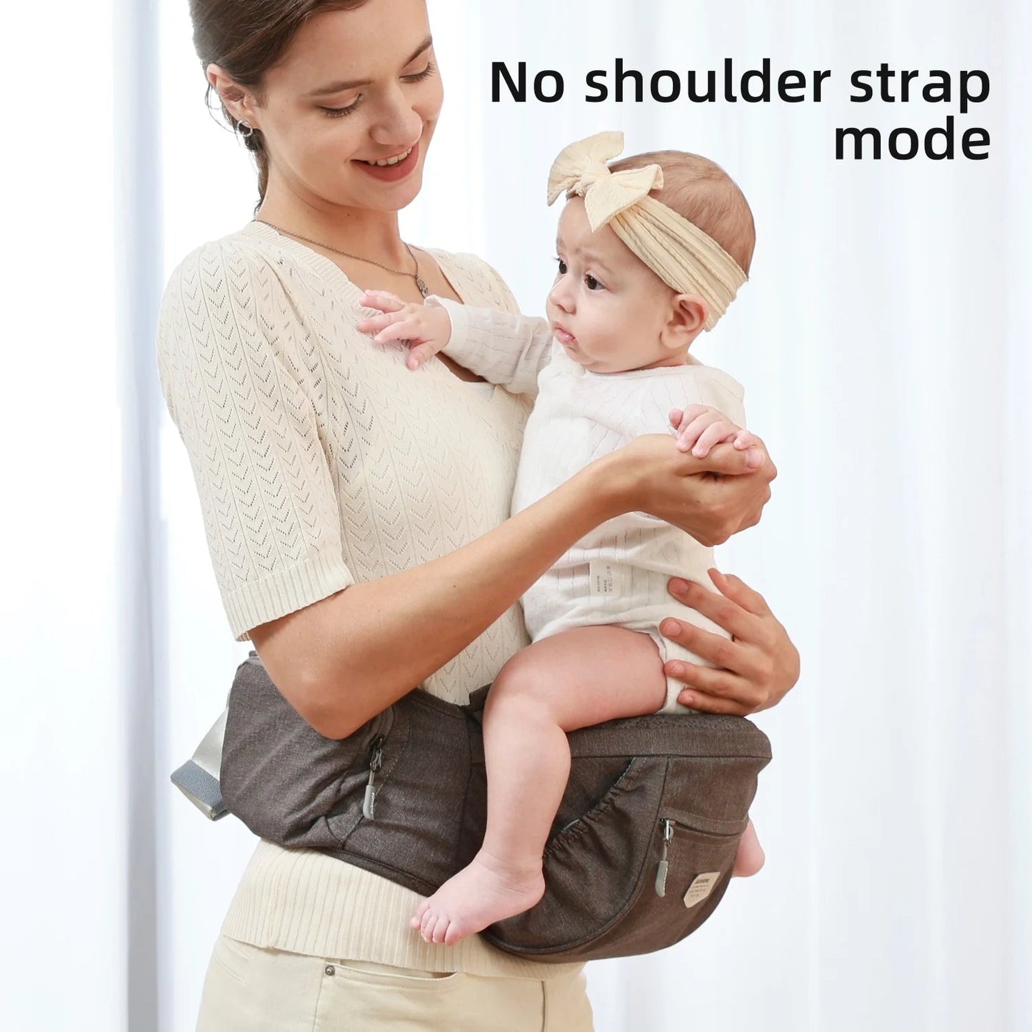 Porte bébé Siège de hanche ergonomique pour enfant avec ceinture réglable avancée et diverses poches - bébé de 0 à 6 ans - Bebechoupinou