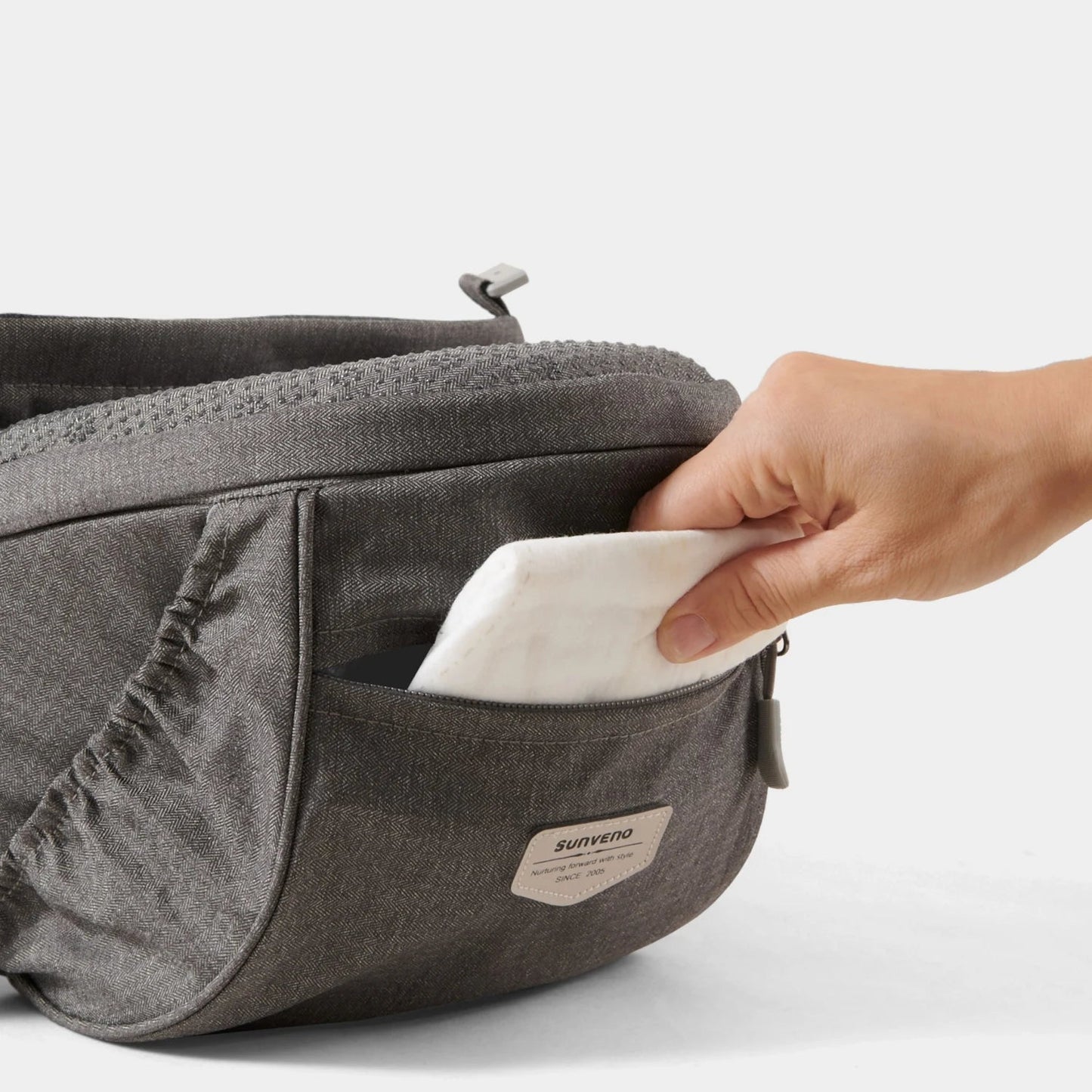 Porte bébé Siège de hanche ergonomique pour enfant avec ceinture réglable avancée et diverses poches - bébé de 0 à 6 ans - Bebechoupinou