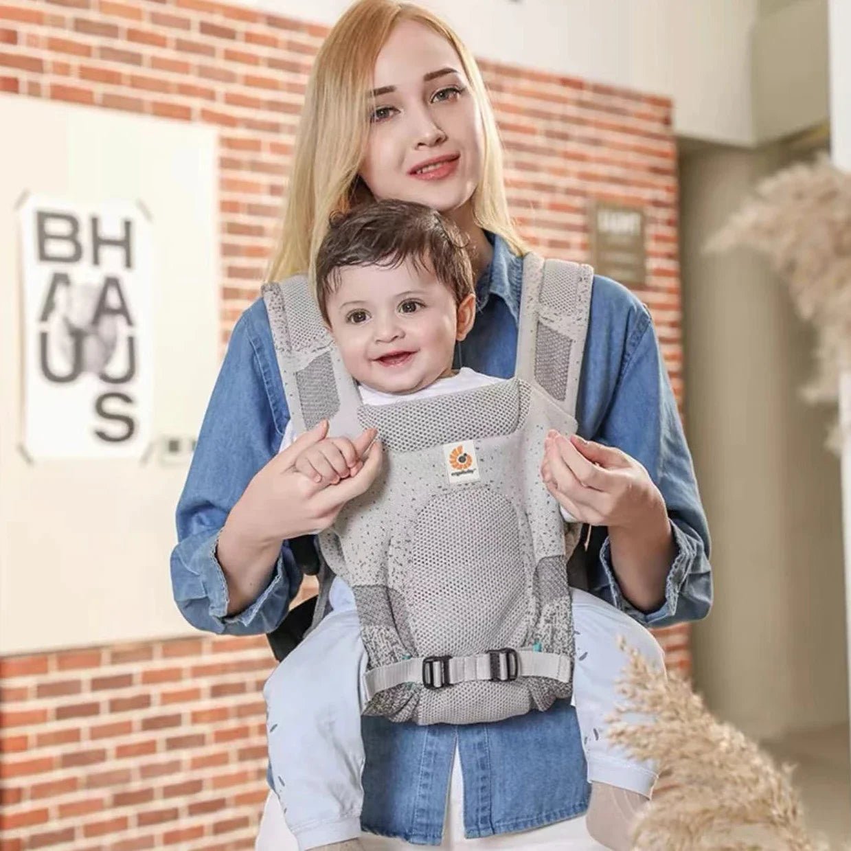 Sac à Dos Ergonomique AHILOOM en Coton pour Bébé de 0 à 36 Mois - Bebechoupinou