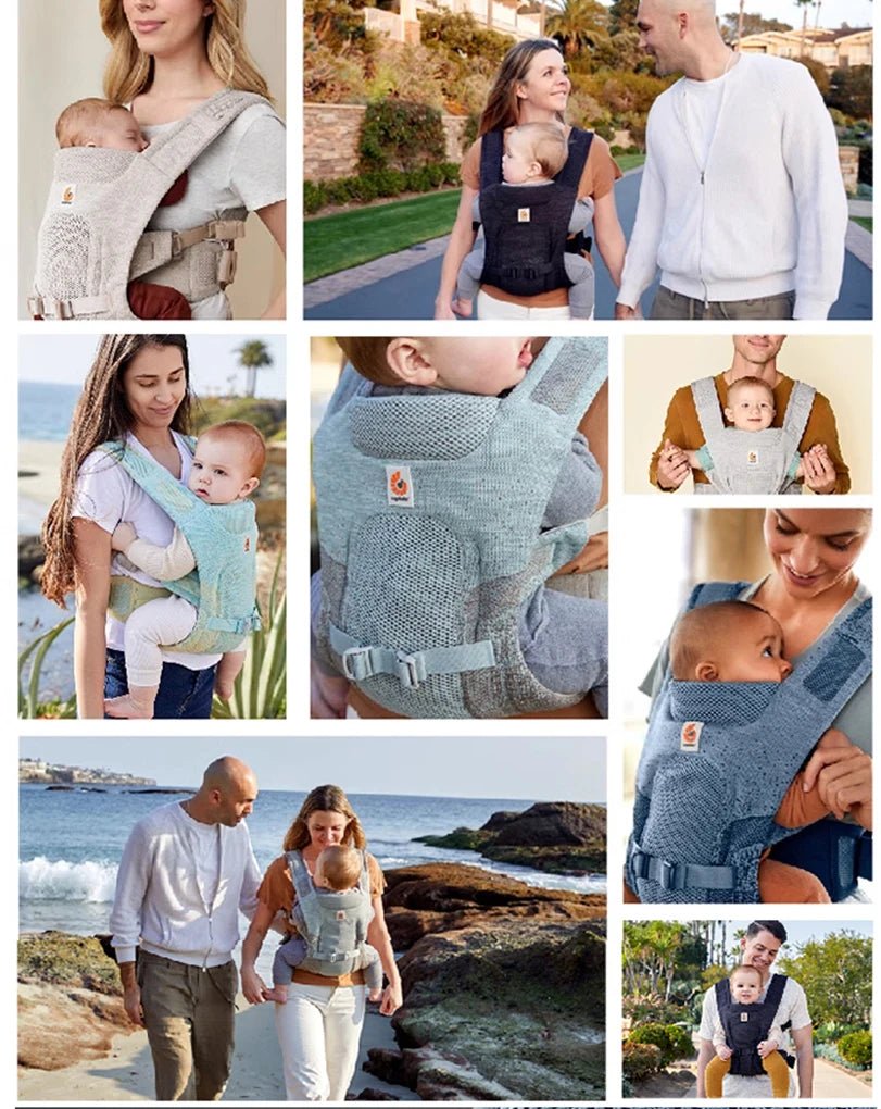 Sac à Dos Ergonomique AHILOOM en Coton pour Bébé de 0 à 36 Mois - Bebechoupinou