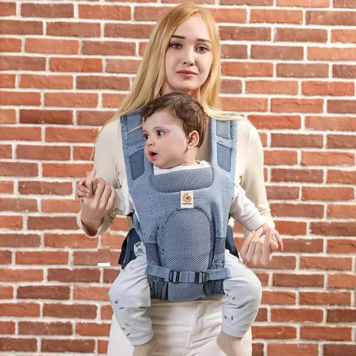 Sac à Dos Ergonomique AHILOOM en Coton pour Bébé de 0 à 36 Mois - Bebechoupinou