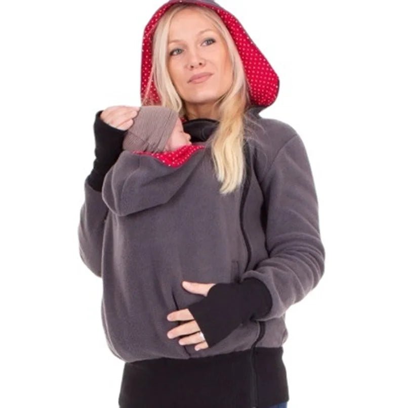 Sweat à capuche Femme poche kangourou côté face ou dos - Bebechoupinou