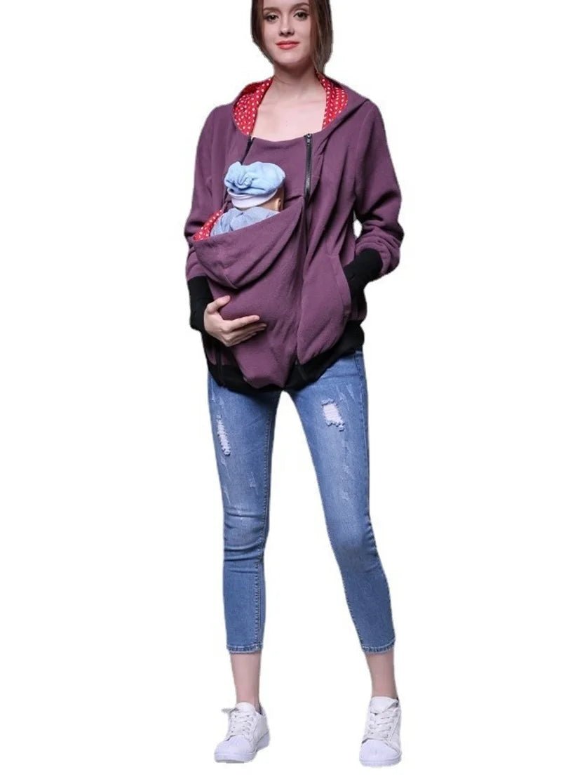 Sweat à capuche Femme poche kangourou côté face ou dos - Bebechoupinou