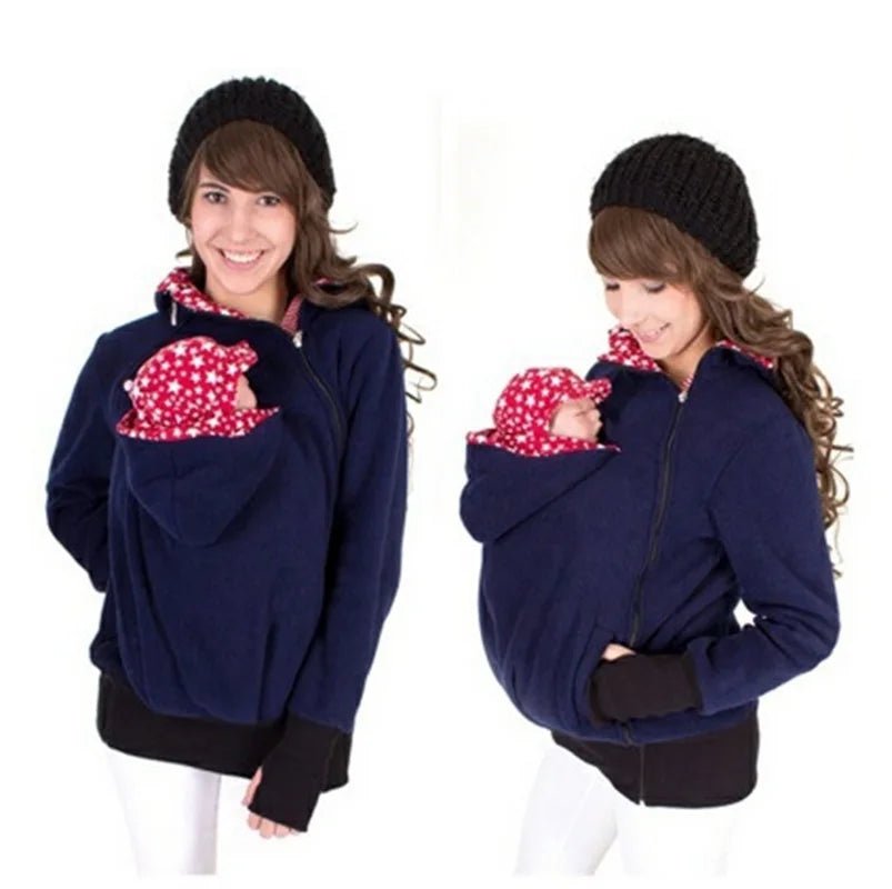 Sweat à capuche Femme poche kangourou côté face ou dos - Bebechoupinou