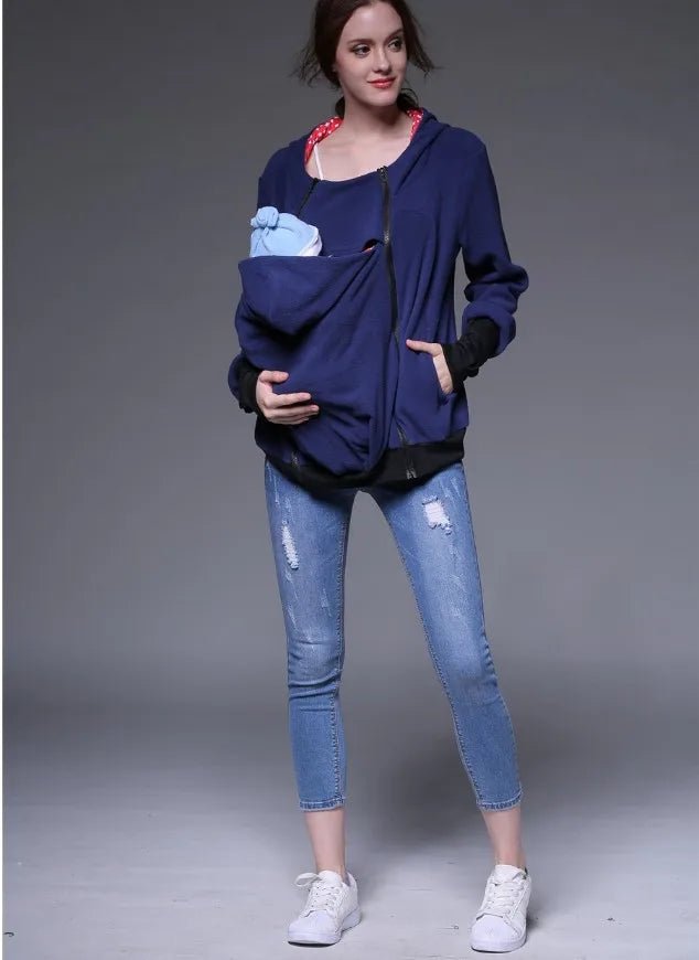 Sweat à capuche Femme poche kangourou côté face ou dos - Bebechoupinou