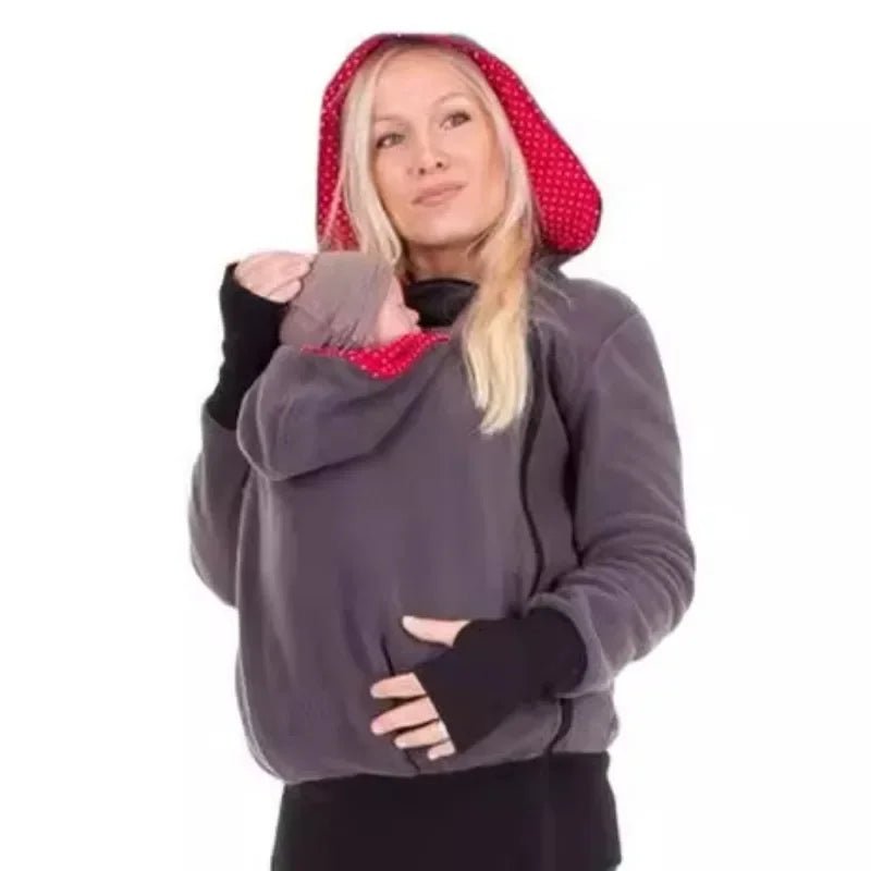Sweat amovible trois en un pour femme, pull kangourou pour mère, veste multifonctionnelle - Bebechoupinou