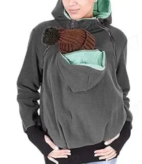 Sweat amovible trois en un pour femme, pull kangourou pour mère, veste multifonctionnelle - Bebechoupinou