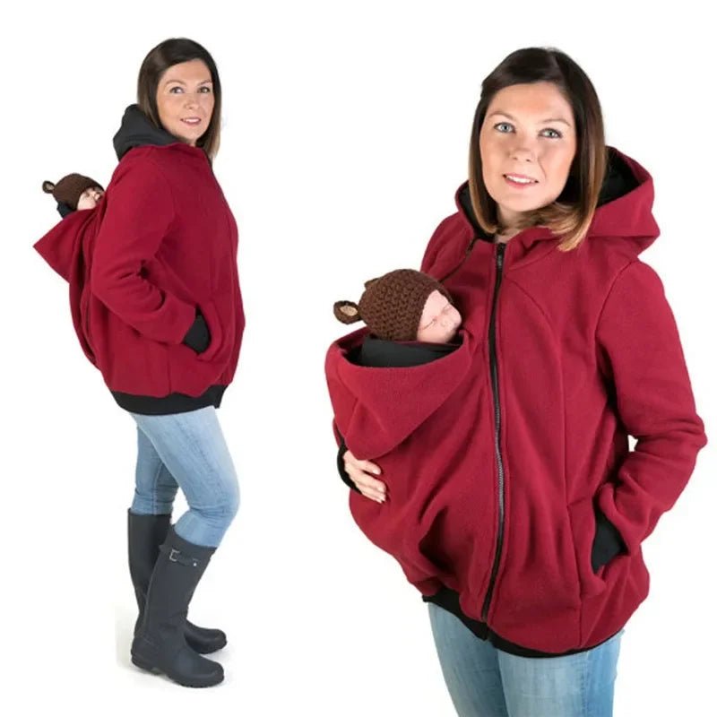Sweat amovible trois en un pour femme, pull kangourou pour mère, veste multifonctionnelle - Bebechoupinou