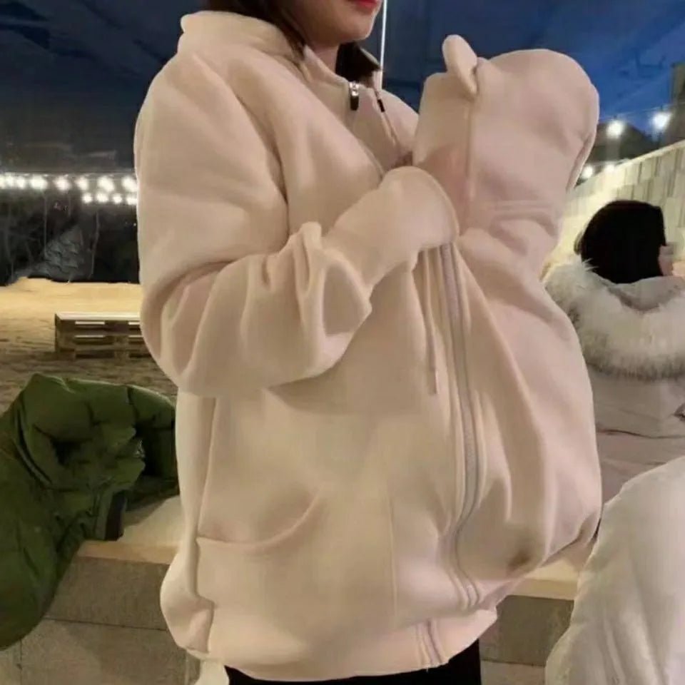 Sweat de grossesse avec capuche avec poche kangourou - Bebechoupinou