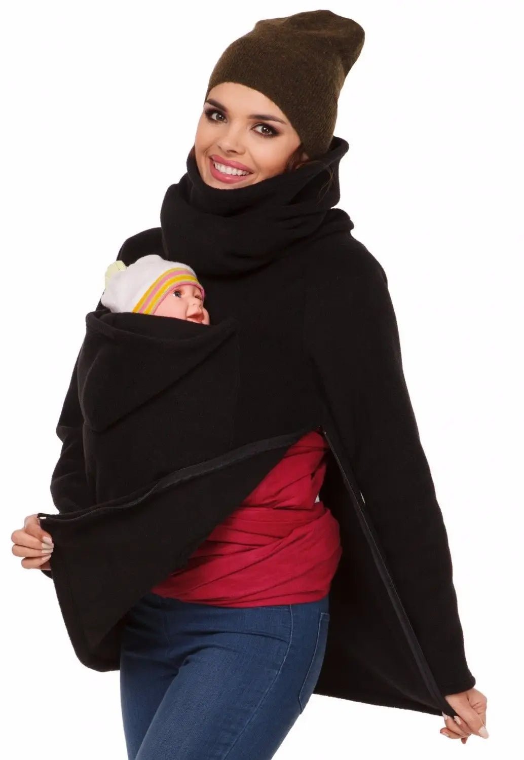 Sweat polaire à capuche Femme poche kangourou - Bebechoupinou