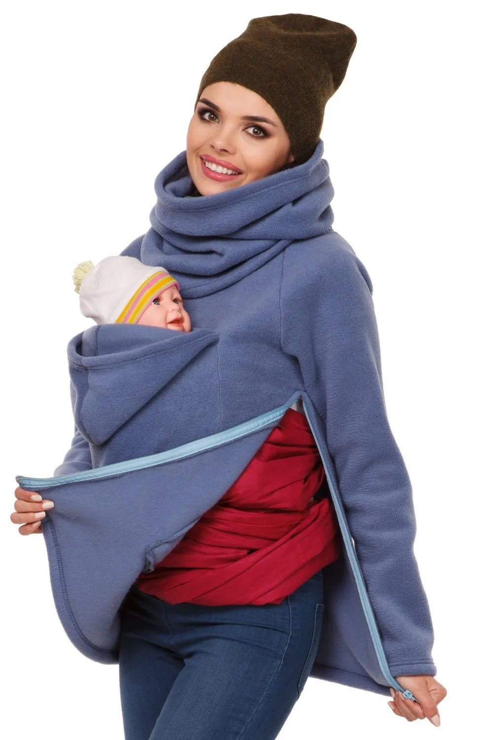 Sweat polaire à capuche Femme poche kangourou - Bebechoupinou