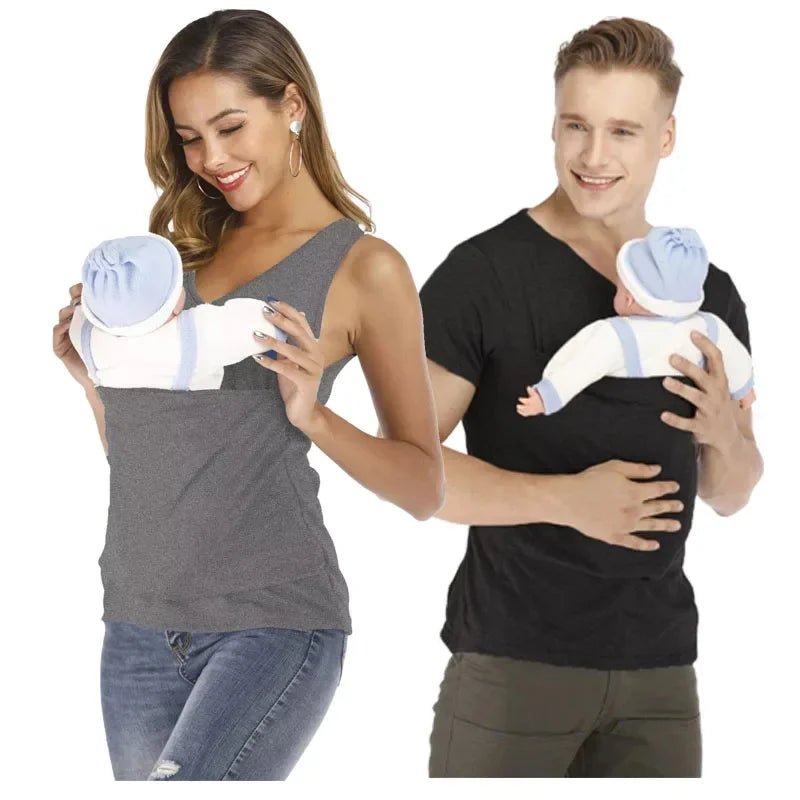 T-Shirt été à poches kangourou pour Homme ou Femme - Bebechoupinou