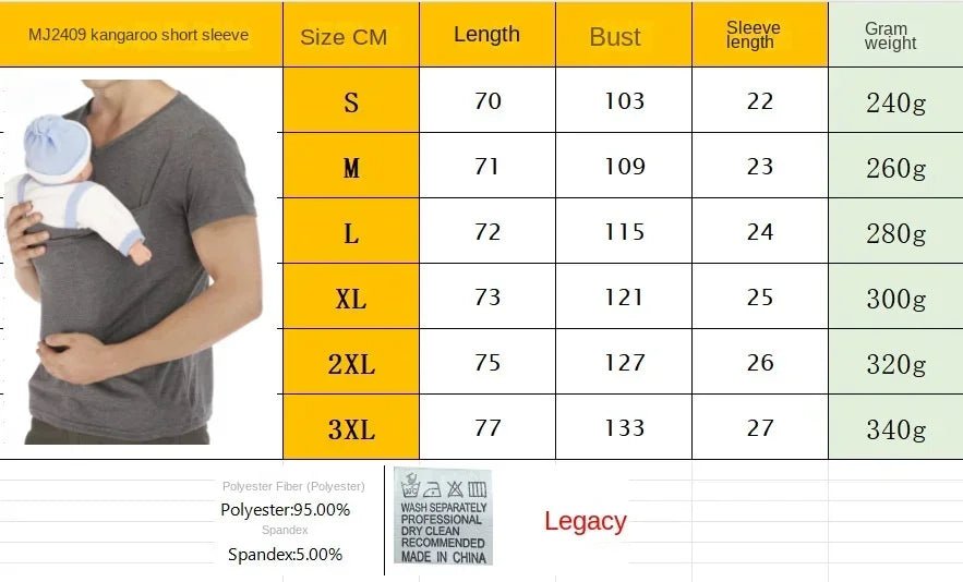 T-shirt kangourou pour Homme - Bebechoupinou