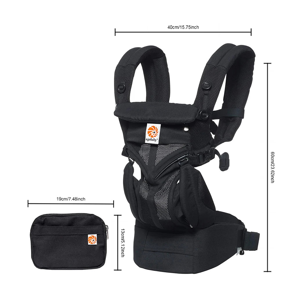 porte-bébé respirant en maille avec ventilation tout autour