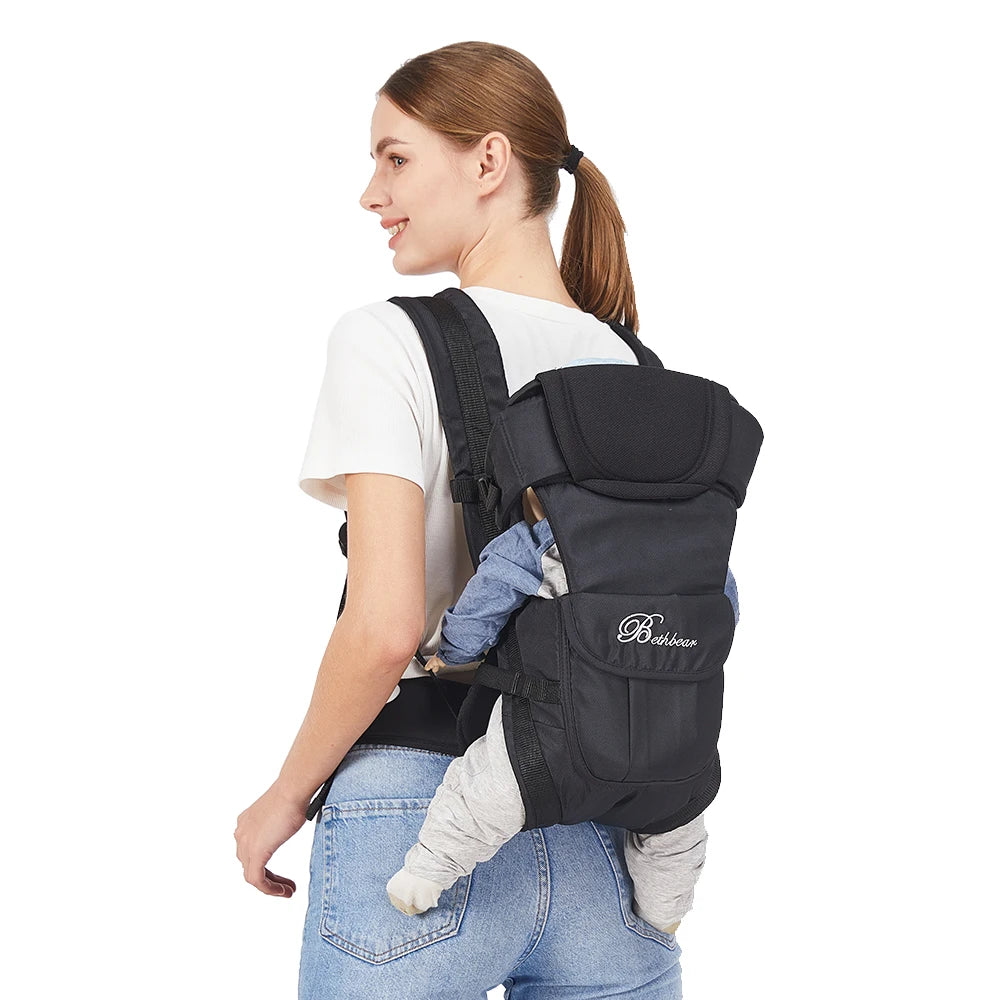 Porte-bébé, ergonomique 4 en 1, porte-bébé facilement réglable pour nouveau-né et tout-petit