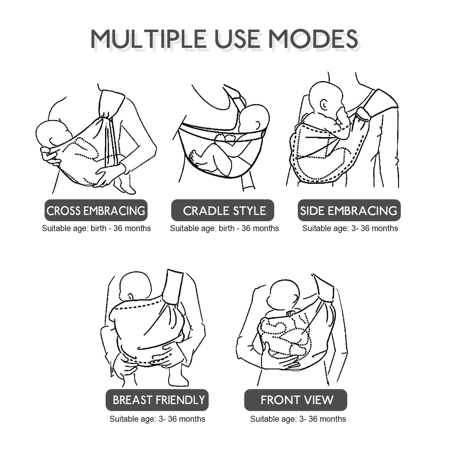 Porte-bébé portable multifonctionnel pour enfant