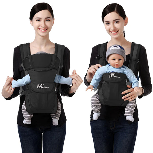 Porte-bébé, ergonomique 4 en 1, porte-bébé facilement réglable pour nouveau-né et tout-petit